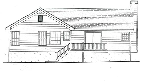 Rear Elevation image of DONAHUE House Plan
